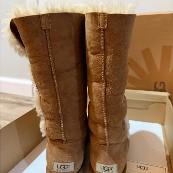 NWT & Box UGG Tan Winter Boots with Sheepskin Lining - Picture 6 of 10